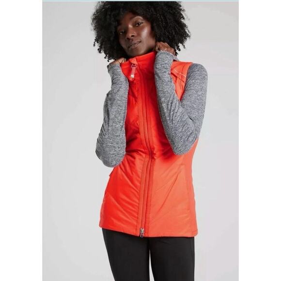 Athleta Rock Ridge Primaloft Vest in Torch Red Size Small Tall - Picture 1 of 7